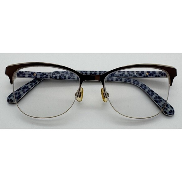 Kate Spade new york Brieana 09Q 140 50:17 brown half rim womens Rx frames Only - Picture 1 of 11